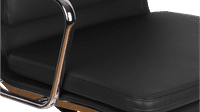 Eames Style Office Chair EA217 Leather Black image.