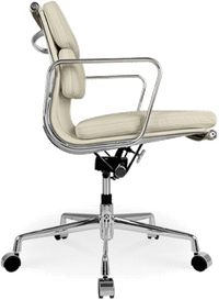 Eames Style Office Chair EA217 Leather Cream image.