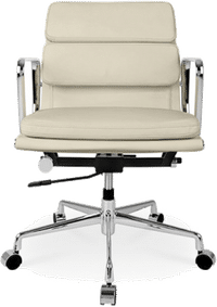 Eames Style Office Chair EA217 Leather Cream image.
