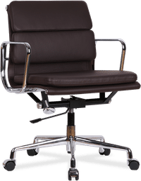 Eames Style Office Chair EA217 Leather Coffee image.