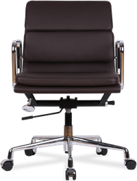 Eames Style Office Chair EA217 Leather Coffee image.