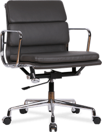 Eames Style Office Chair EA217 Leather Grey image.