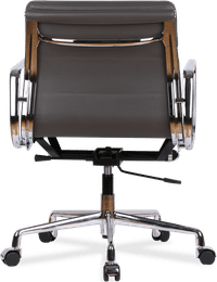 Eames Style Office Chair EA217 Leather Grey image.