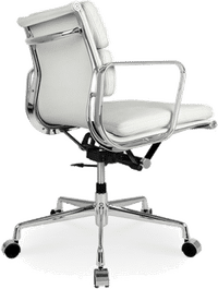 Eames Style Office Chair EA217 Leather White image.