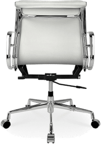 Eames Style Office Chair EA217 Leather White image.