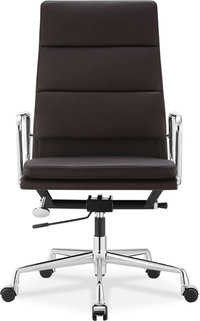 Eames Style Office Chair EA219 Leather Coffee image.