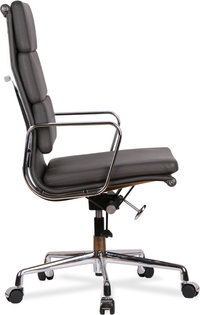 Eames Style Office Chair EA219 Leather Grey image.