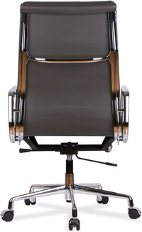 Eames Style Office Chair EA219 Leather Grey image.