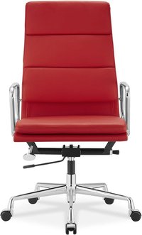 Eames Style Office Chair EA219 Leather Red image.