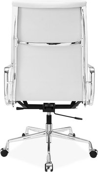 Eames Style Office Chair EA219 Leather White image.