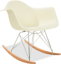 RAR Style Plastic Rocking Chair    Cream/Light Wood image.