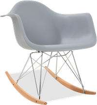 RAR Style Plastic Rocking Chair    Grey/Light Wood image.