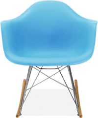 RAR Style Plastic Rocking Chair    Light Blue/Light Wood image.