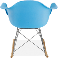 RAR Style Plastic Rocking Chair    Light Blue/Light Wood image.