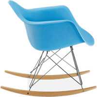 RAR Style Plastic Rocking Chair    Light Blue/Light Wood image.