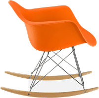 RAR Style Plastic Rocking Chair    Orange/Light Wood image.