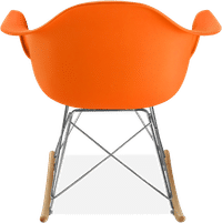 RAR Style Plastic Rocking Chair    Orange/Light Wood image.