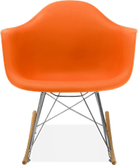 RAR Style Plastic Rocking Chair    Orange/Light Wood image.