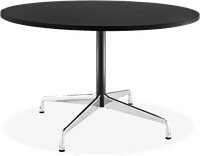Eames Style Round Conference Table Black/120 CM image.