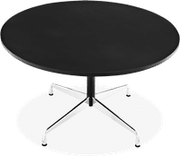 Eames Style Round Conference Table Black/120 CM image.