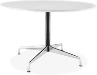 Eames Style Round Conference Table White/120 CM image.