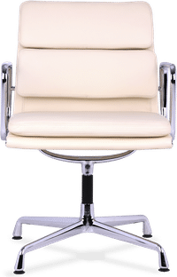 Eames Style Soft Pad Office Chair EA208 Cream image.