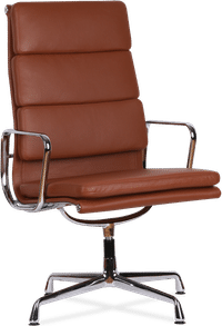 Eames Style Soft Pad Office Chair EA215 Tan image.