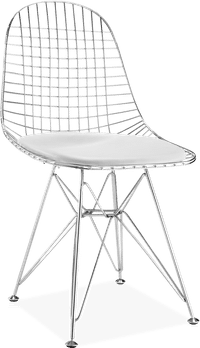 DKR Style Wire Dining Chair White image.