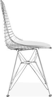 DKR Style Wire Dining Chair White image.