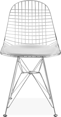 DKR Style Wire Dining Chair White image.