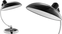Kaiser Idell Style Table Lamp Black image.