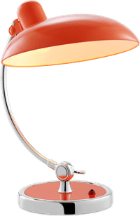 Kaiser Idell Style Table Lamp Orange image.