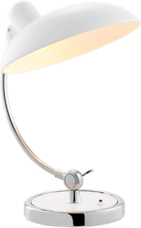 Kaiser Idell Style Table Lamp White image.