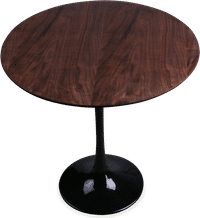 Tulip Side Table Walnut Veneer/Black image.