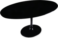 Tulip Style Oval Dining Table Fibreglass/Black image.