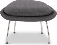 Womb Chair Ottoman Wool/Grey image.