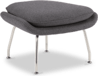 Womb Chair Ottoman Wool/Grey image.