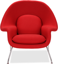 Womb Chair Wool/Deep Red image.