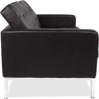 Knoll 2 Seater Sofa Premium Leather/Black image.