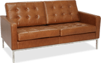 Knoll 2 Seater Sofa Premium Leather/Dark Tan image.