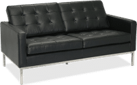 Knoll 2 Seater Sofa Italian Leather/Black image.