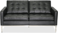 Knoll 2 Seater Sofa Italian Leather/Black image.