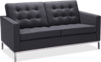 Knoll 2 Seater Sofa Wool/Charcoal Grey image.