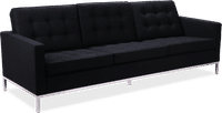 Knoll 3 Seater Sofa Wool/Black image.