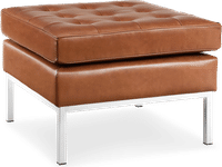 Knoll Ottoman Premium Leather/Dark Tan image.