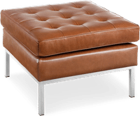 Knoll Ottoman Premium Leather/Dark Tan image.