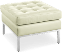 Knoll Ottoman Premium Leather/Cream image.