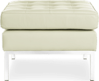 Knoll Ottoman Premium Leather/Cream image.