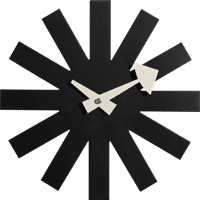 Asterisk Style Clock Black image.