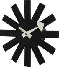 Asterisk Style Clock Black image.